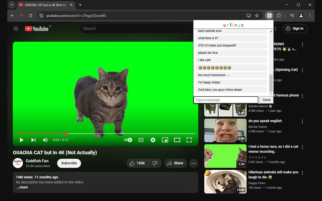 Screenshot of urlings